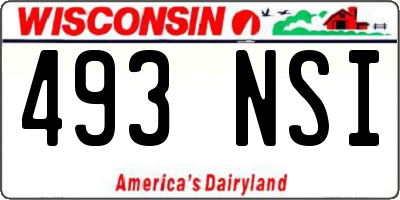 WI license plate 493NSI