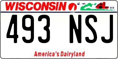 WI license plate 493NSJ