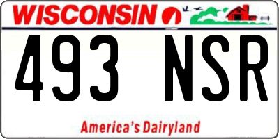 WI license plate 493NSR