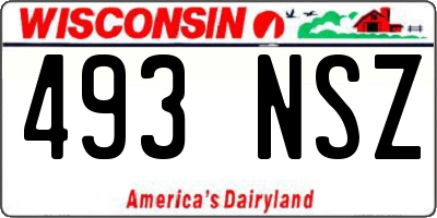 WI license plate 493NSZ