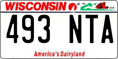 WI license plate 493NTA