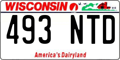 WI license plate 493NTD
