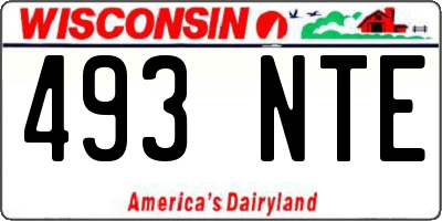 WI license plate 493NTE