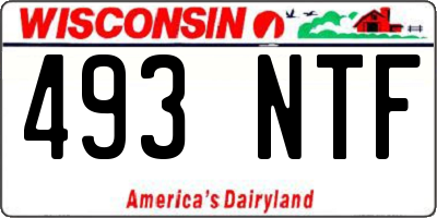 WI license plate 493NTF