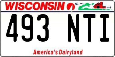 WI license plate 493NTI