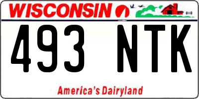 WI license plate 493NTK