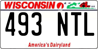WI license plate 493NTL