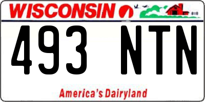 WI license plate 493NTN