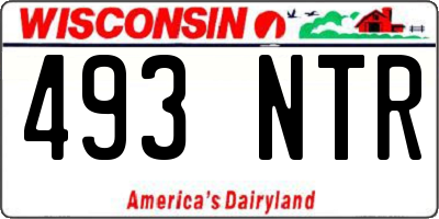 WI license plate 493NTR