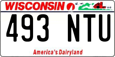 WI license plate 493NTU