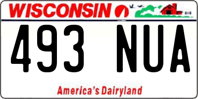 WI license plate 493NUA