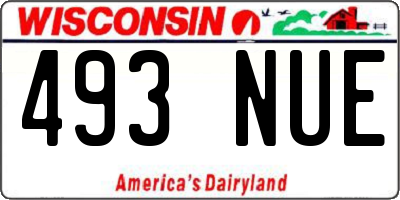 WI license plate 493NUE
