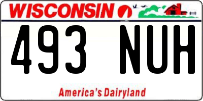 WI license plate 493NUH