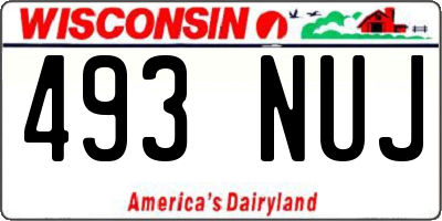 WI license plate 493NUJ