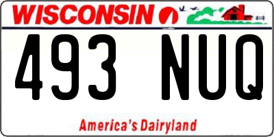 WI license plate 493NUQ