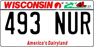 WI license plate 493NUR