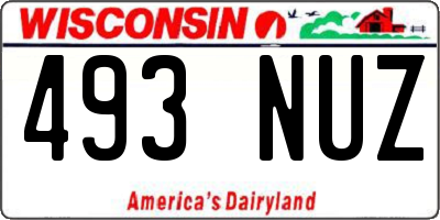 WI license plate 493NUZ