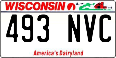 WI license plate 493NVC