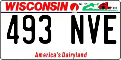 WI license plate 493NVE