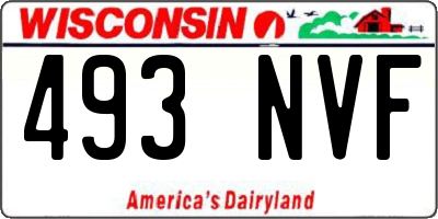 WI license plate 493NVF