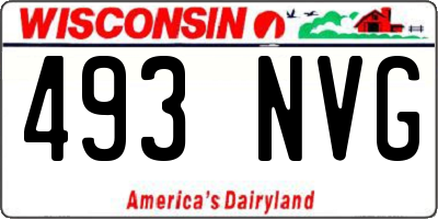 WI license plate 493NVG