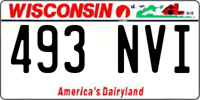 WI license plate 493NVI