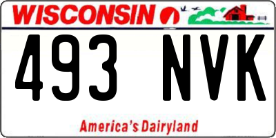 WI license plate 493NVK
