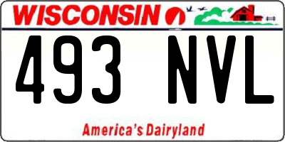 WI license plate 493NVL