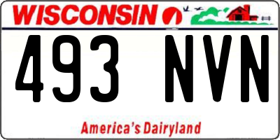 WI license plate 493NVN