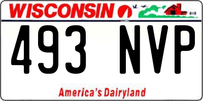 WI license plate 493NVP