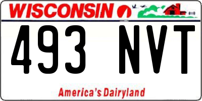 WI license plate 493NVT