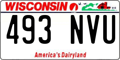 WI license plate 493NVU