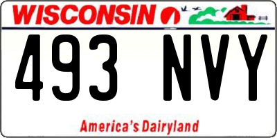 WI license plate 493NVY