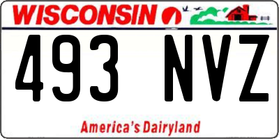 WI license plate 493NVZ