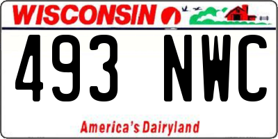 WI license plate 493NWC