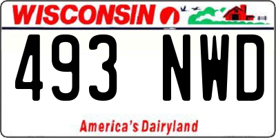 WI license plate 493NWD