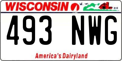 WI license plate 493NWG