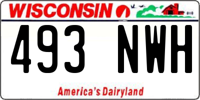 WI license plate 493NWH