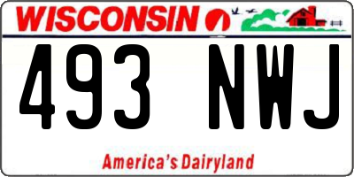 WI license plate 493NWJ