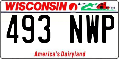 WI license plate 493NWP