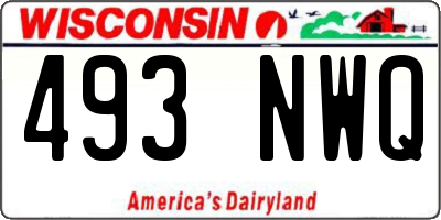 WI license plate 493NWQ