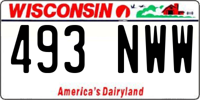 WI license plate 493NWW