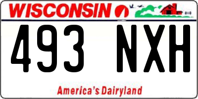 WI license plate 493NXH