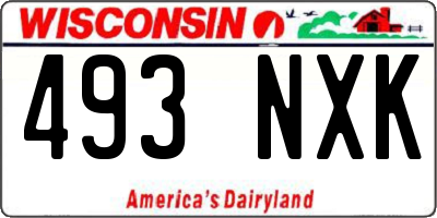 WI license plate 493NXK