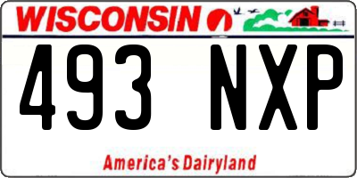 WI license plate 493NXP
