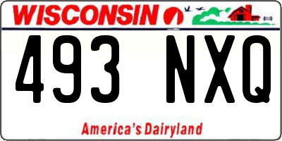WI license plate 493NXQ