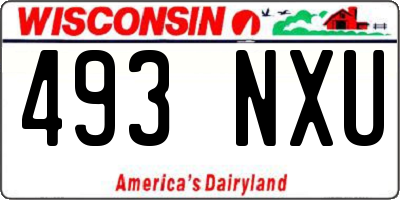 WI license plate 493NXU