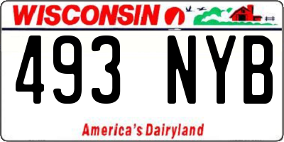 WI license plate 493NYB