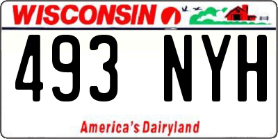 WI license plate 493NYH