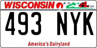 WI license plate 493NYK